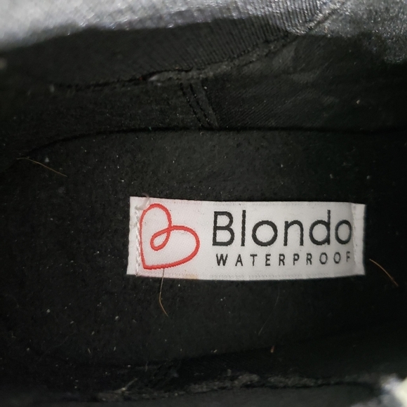 Blondo | NWOT Waterproof Leather Cream Snake Print Ankle Booties Women's 5.5 - Picture 14 of 14